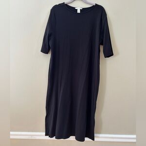 Black Midi H&M maternity Dress